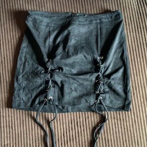 Black mini skirt